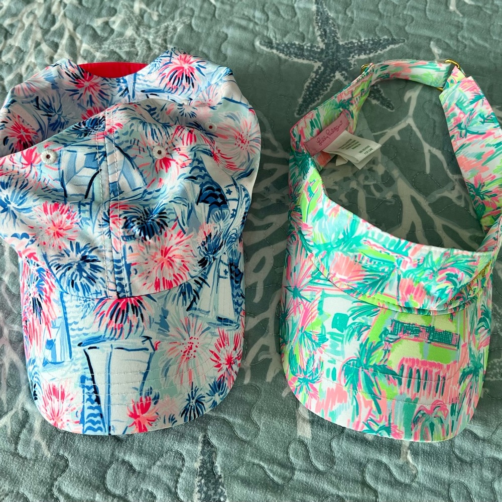 EUC Lilly Pulitzer Sailboat Print Run Around Hat!
